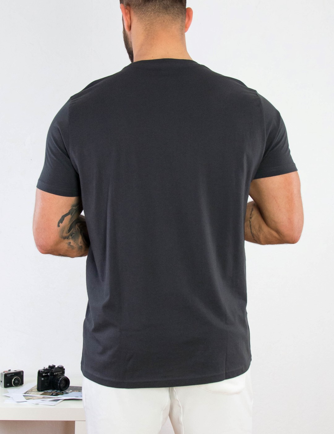 Lee ανδρικό μπλουζάκι ανθρακί SS Pach Logo Tee L60UFQON φωτογραφία